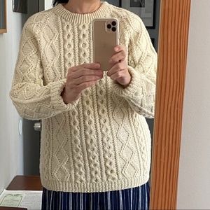 An Irish Traditional handknit Fisherman's Sweater